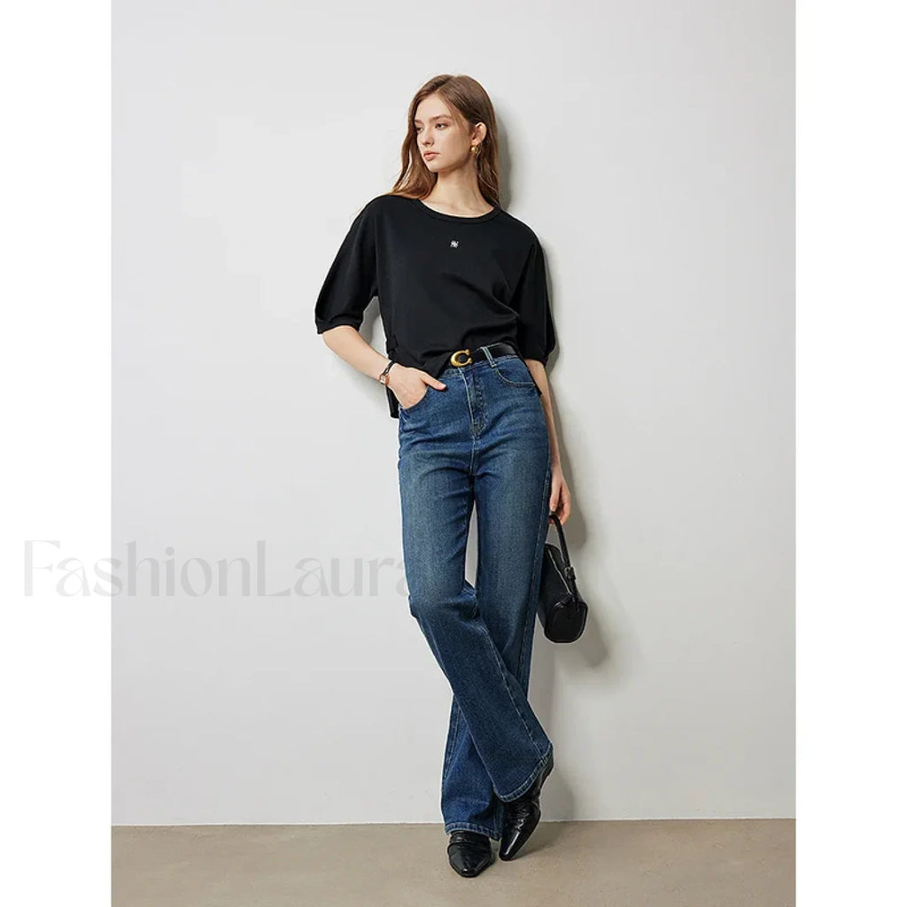 Raglan Half Sleeve Pullover T Shirt