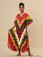 Rainbow Batwing Boho Maxi Cover Up MULTI / One Size