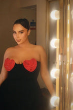 Red Crystal Stylish Heart Dress