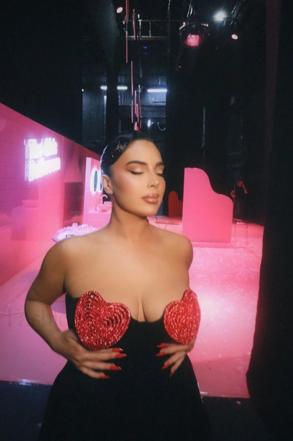 Red Crystal Stylish Heart Dress