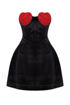 Red Crystal Stylish Heart Dress XS / Red