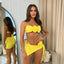 Red Lace Up Push Up Bikini Three Piece Set WD1614Y1 / S