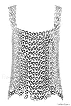 Rein Can Tab Stylish Chainmail Top Free Size / Silver