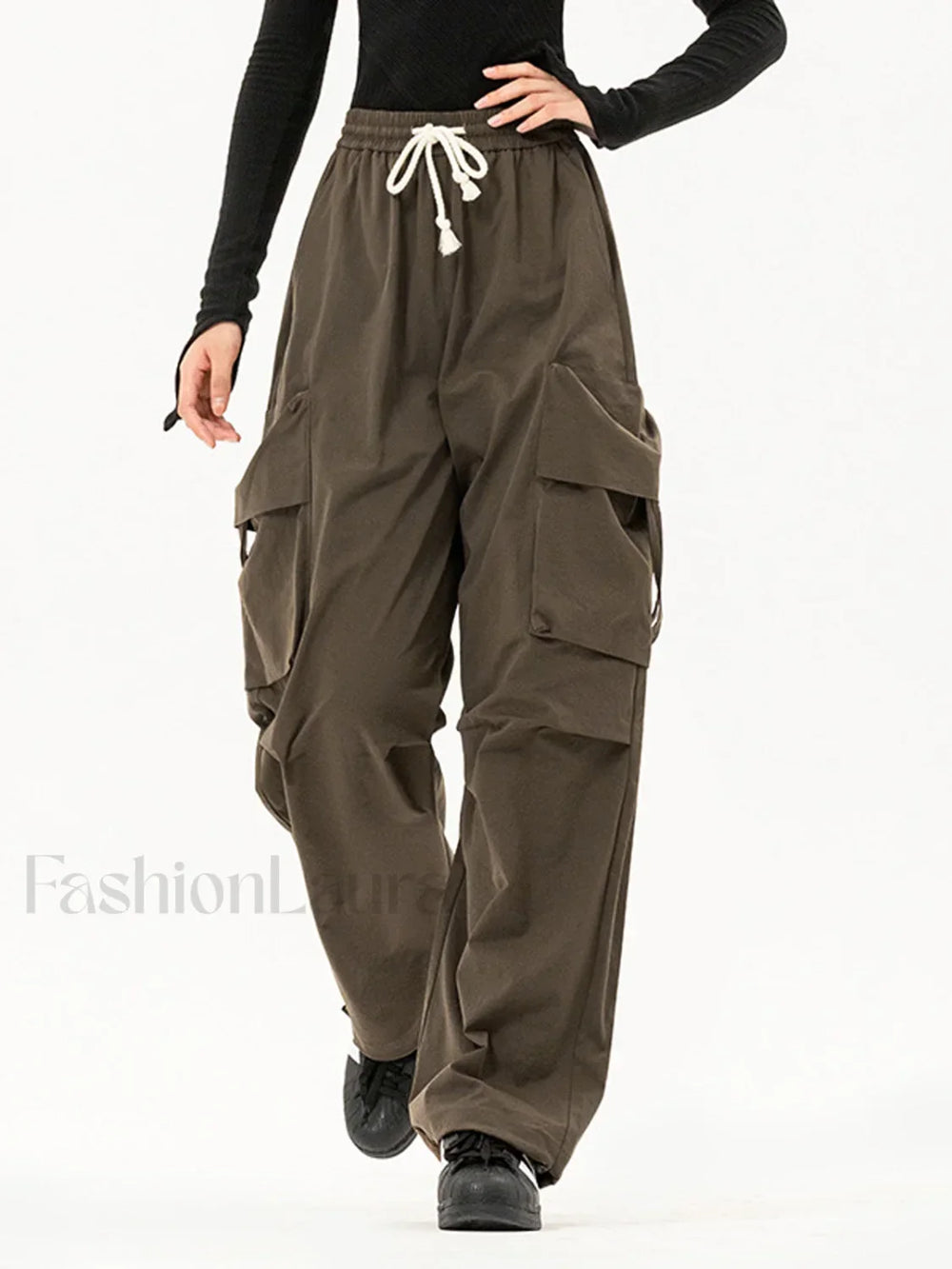 Release Me Graceful Pockets Cargo Pants Brown / S Pants
