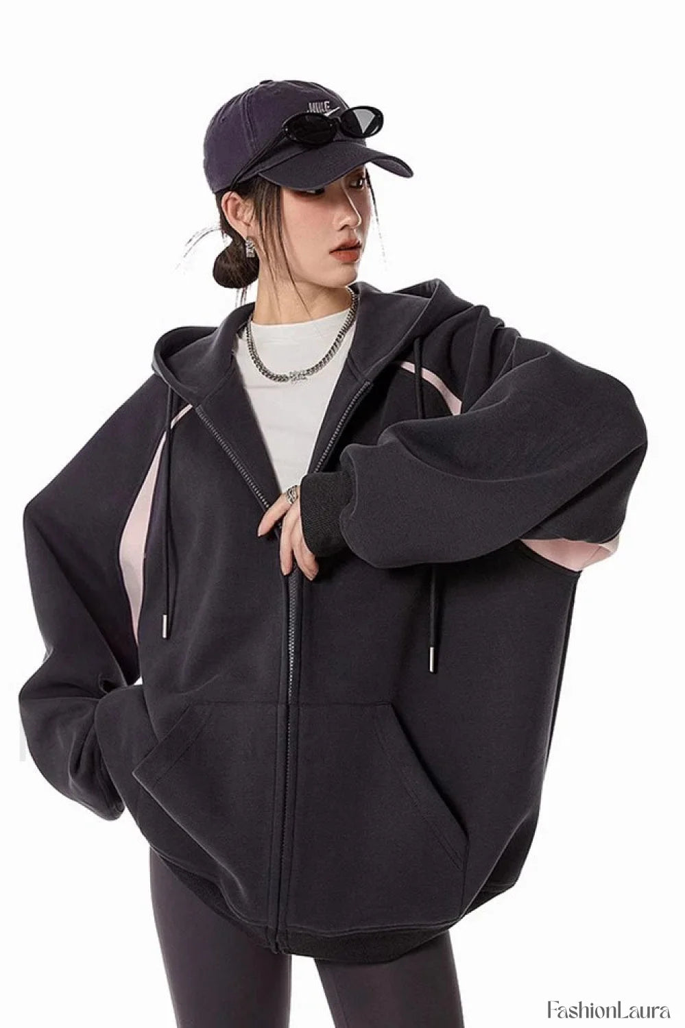 Retro Y2K Hooded Zipper Hoodie