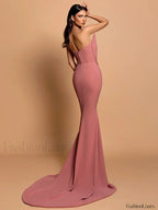 Rhinestone Velvet Mermaid Maxi Dress