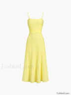 Rib Midi Sundress Sweater Dresses