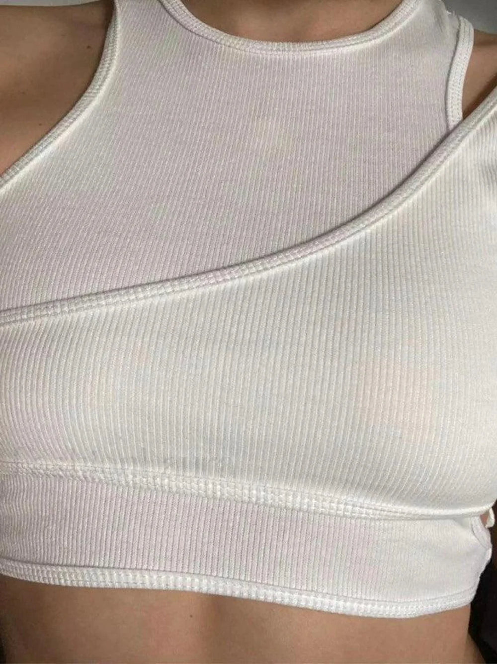 Ribbed Crop Tank Top Set Tops&Tees