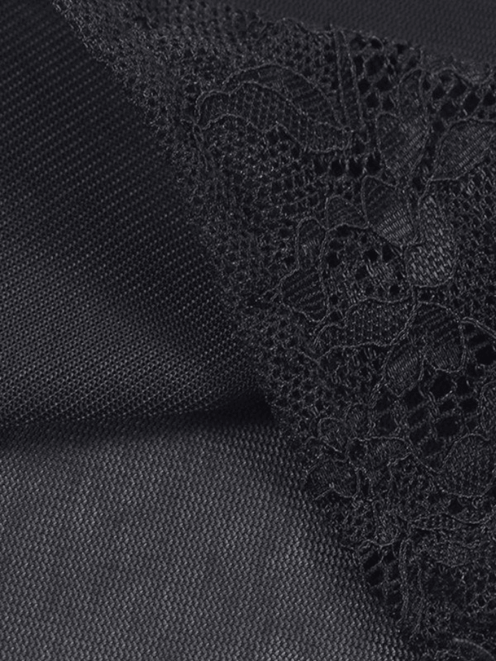 Ribbon Lace Patchwork Cutout Cami Top Shirts