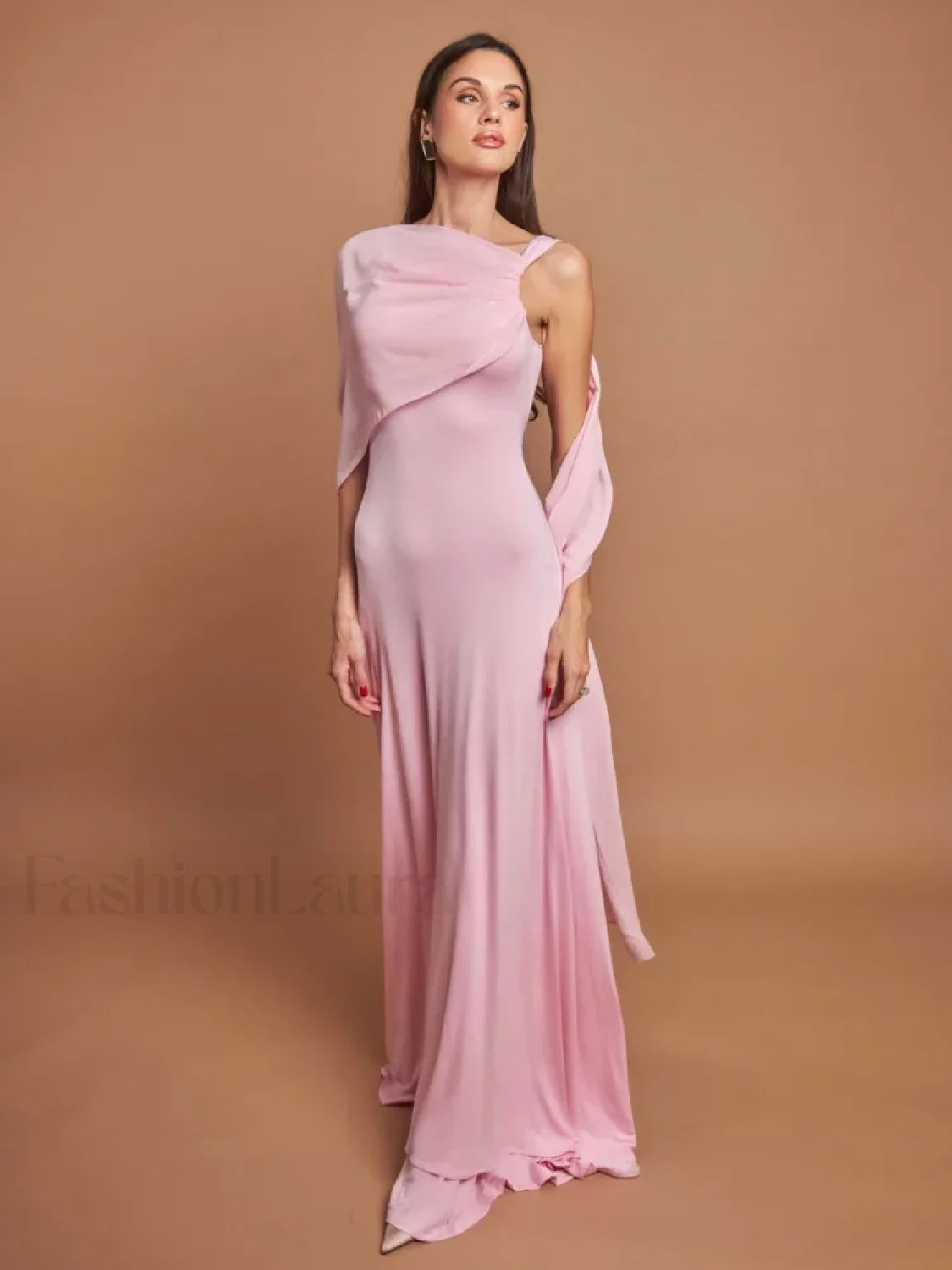Ribbon Scarf Patchwork Maxi Dress Main image