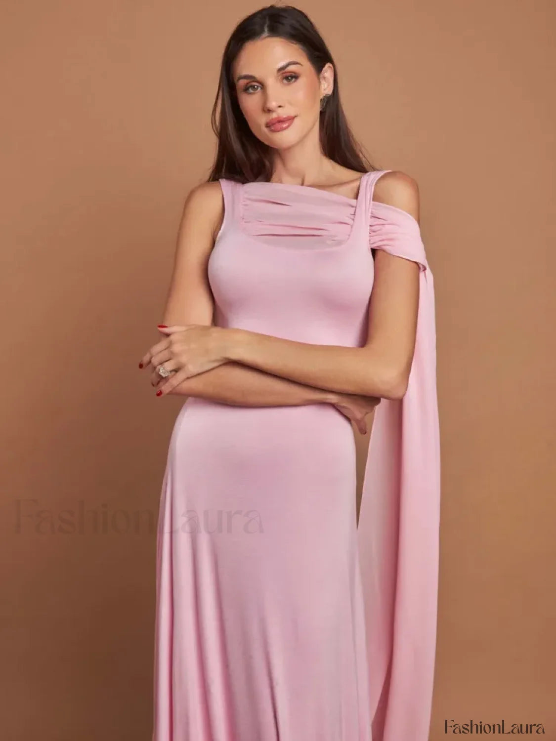 Ribbon Scarf Patchwork Maxi Dress