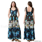 Ribbon Tie Up Swing Floral Dress color 7 / S