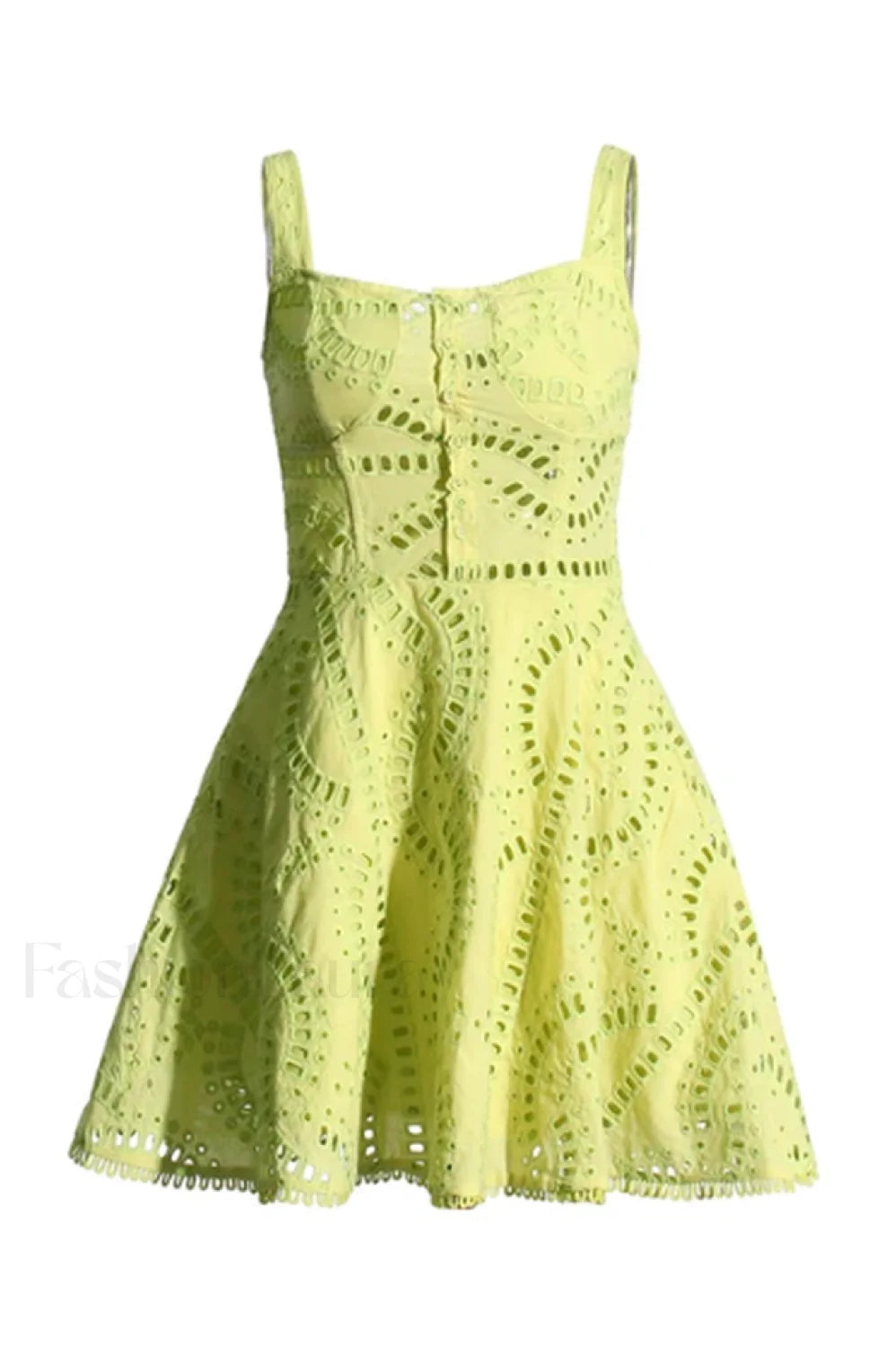 Ricka Elegant Short Dress S / Lime Samoa