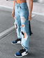 Ripped Boyfriend Jeans Blue / S Jeans