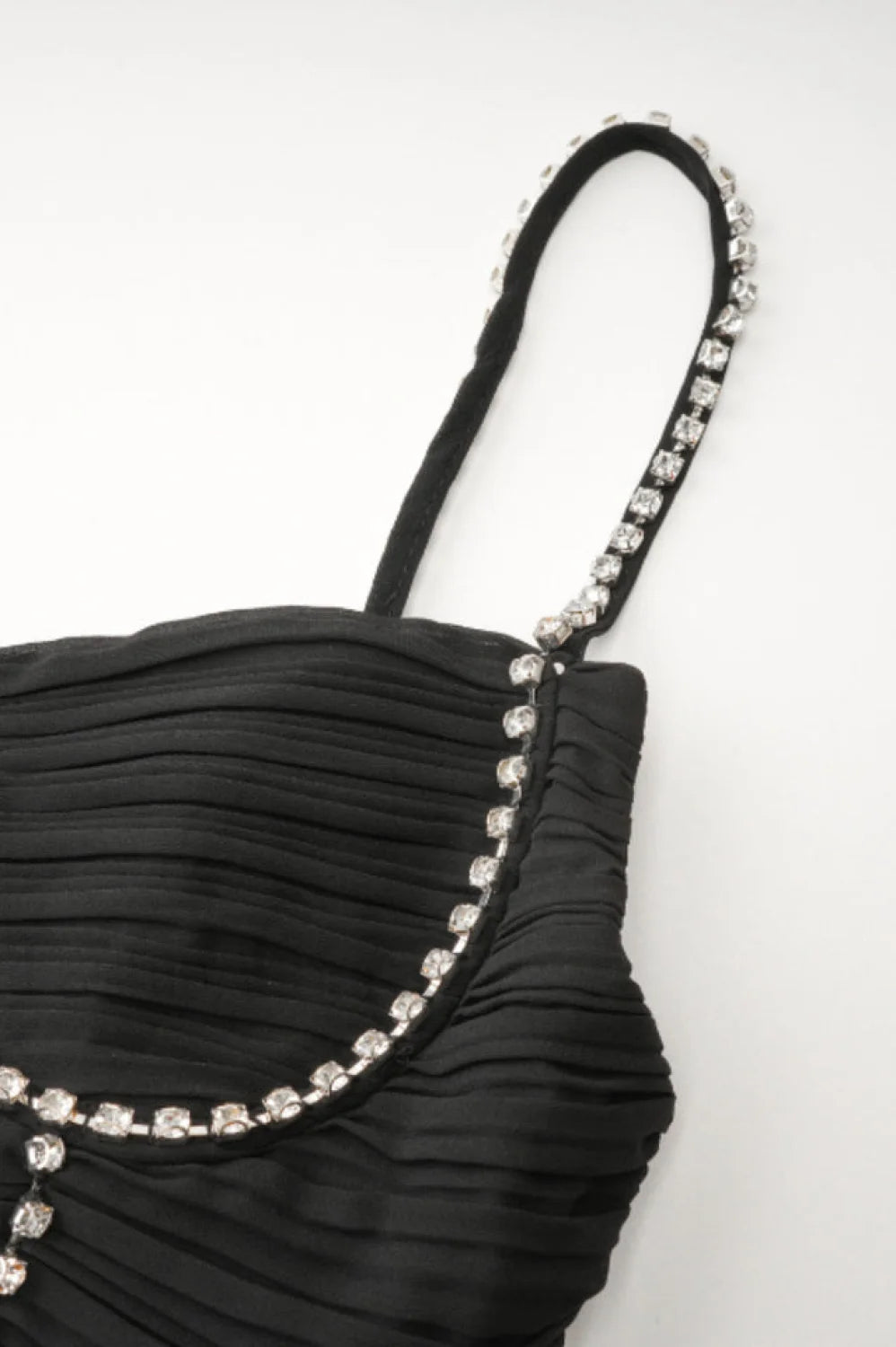 Rochie Black Tiered Charming Jewel Chiffon Dress