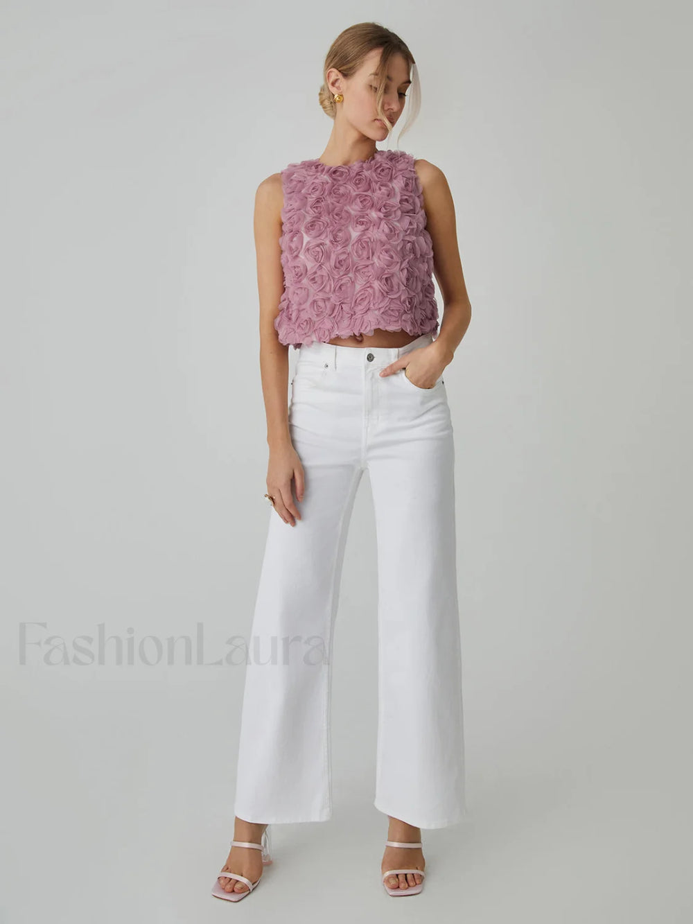 Romantic Multi Floral Blouse Blouses