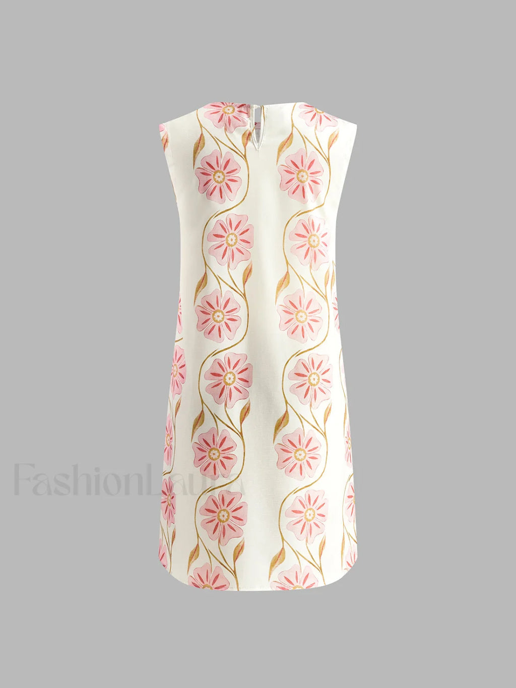 Romantic Print Sleeveless Short Dress Dresses