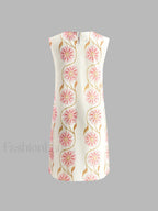 Romantic Print Sleeveless Short Dress Dresses