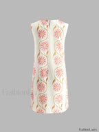 Romantic Print Sleeveless Short Dress Dresses