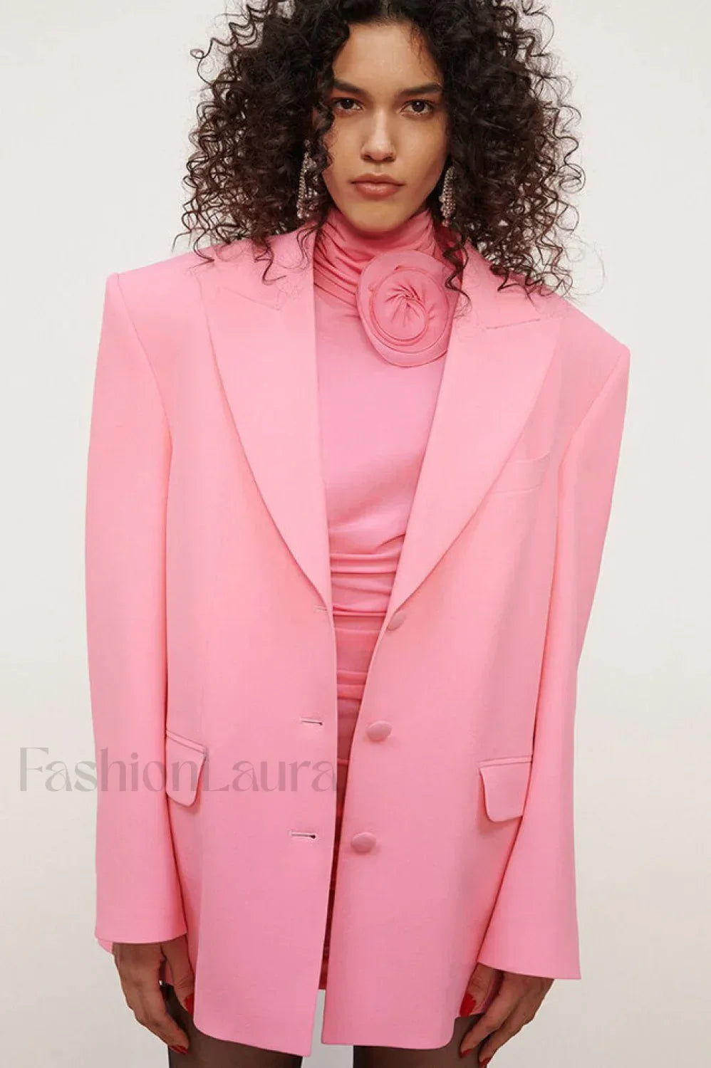 Rose appliqu茅 Ruched Stylish Jersey Minidress