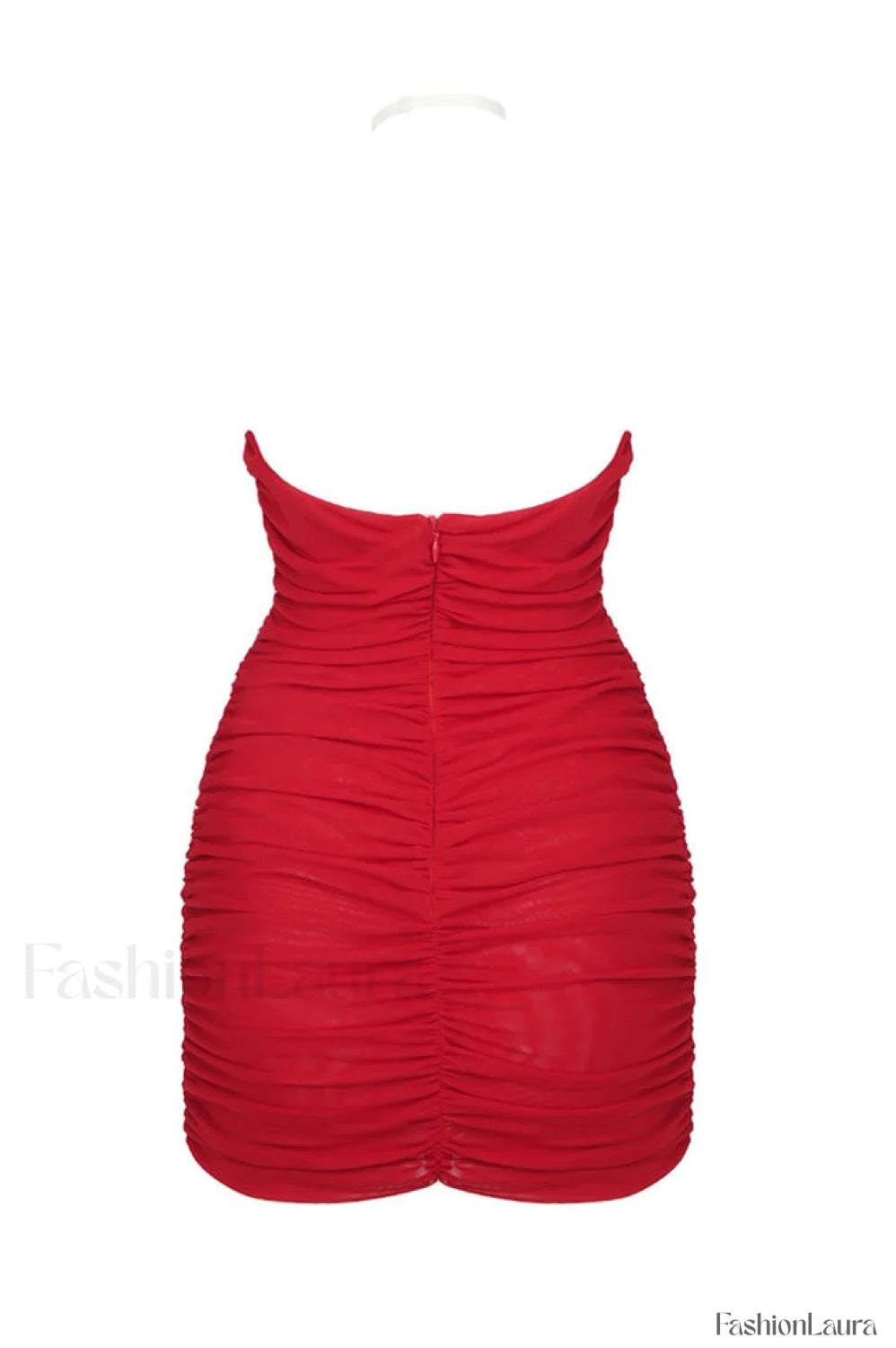 Rose Appliqu茅 Ruched Stylish Mini Dress