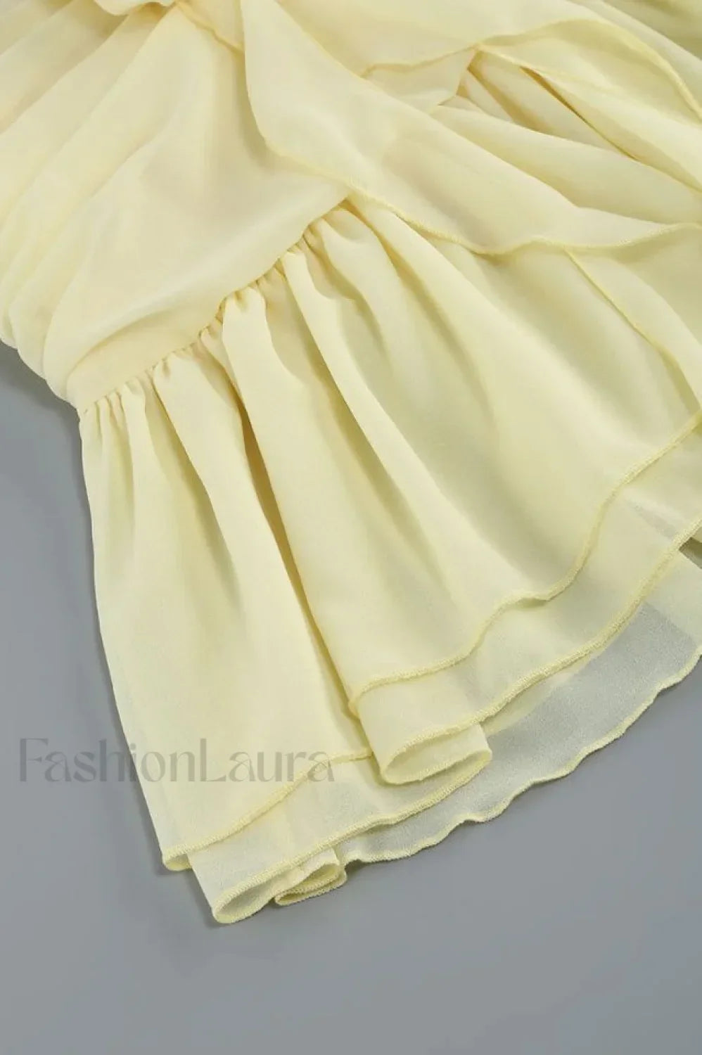 Rose Detailed Stylish Halterneck Mini Dress