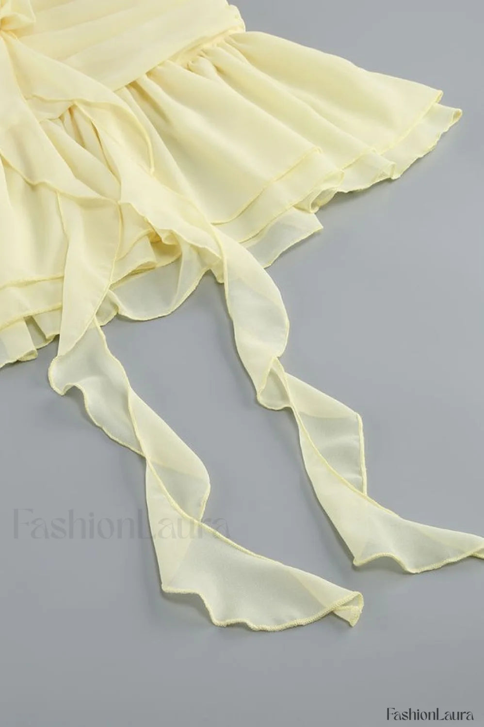 Rose Detailed Stylish Halterneck Mini Dress