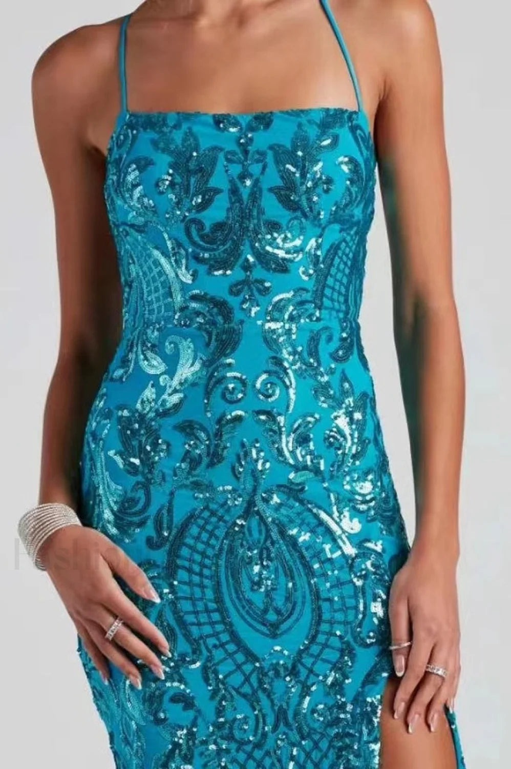 Rowena Sequin Stylish Mermaid Dress Party Dresses L