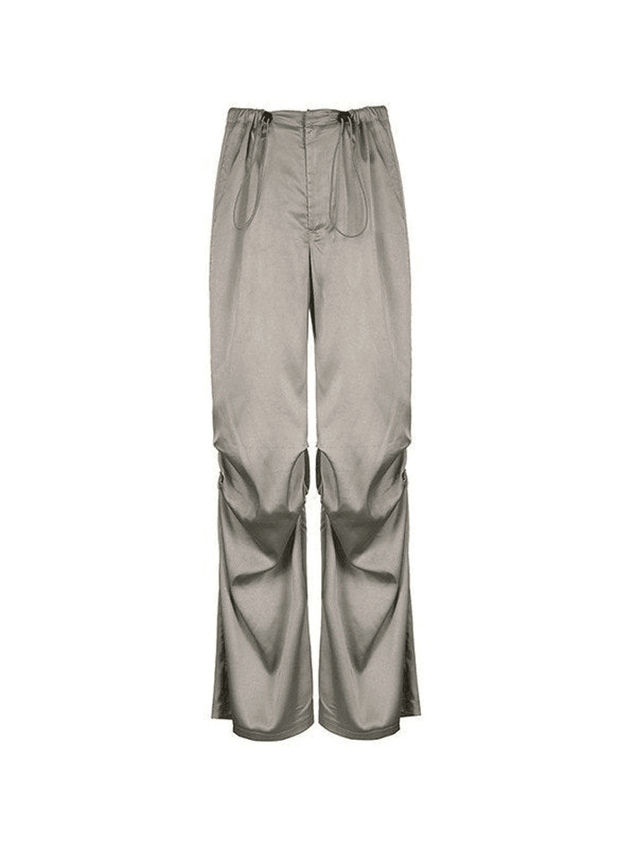 Ruched Drapey Casual Straight Leg Pants Pants