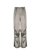 Ruched Drapey Casual Straight Leg Pants Pants