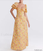 Ruched Pocket Sleeve Floral Dress