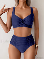 Ruched Push Up Bikini Set ORANGE / S