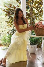 Ruched Tie Up Stylish Strappy Maxi Dress