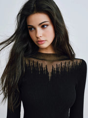 Ruffle Sleeve Thin Sweater Sweaters