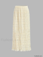 Ruffled Crop Top Skirt Set Skirt Sets