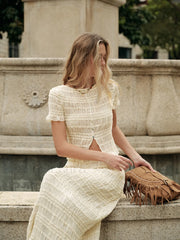 Ruffled Crop Top Skirt Set Skirt Sets
