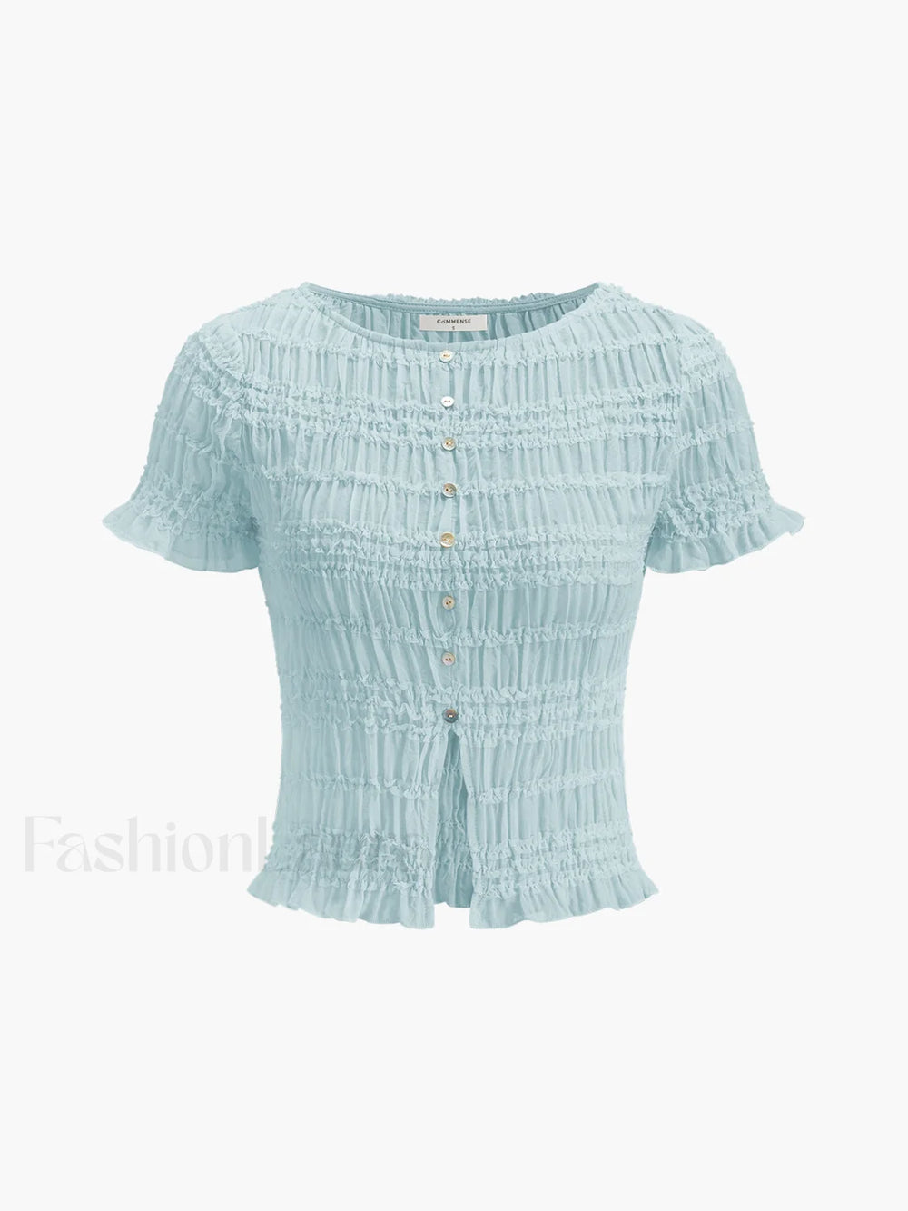 Ruffled Crop Top Skirt Set Skirt Sets