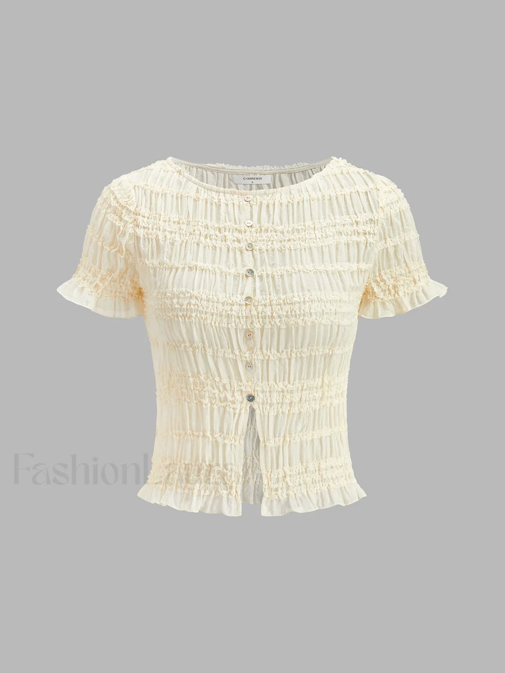 Ruffled Crop Top Skirt Set Skirt Sets
