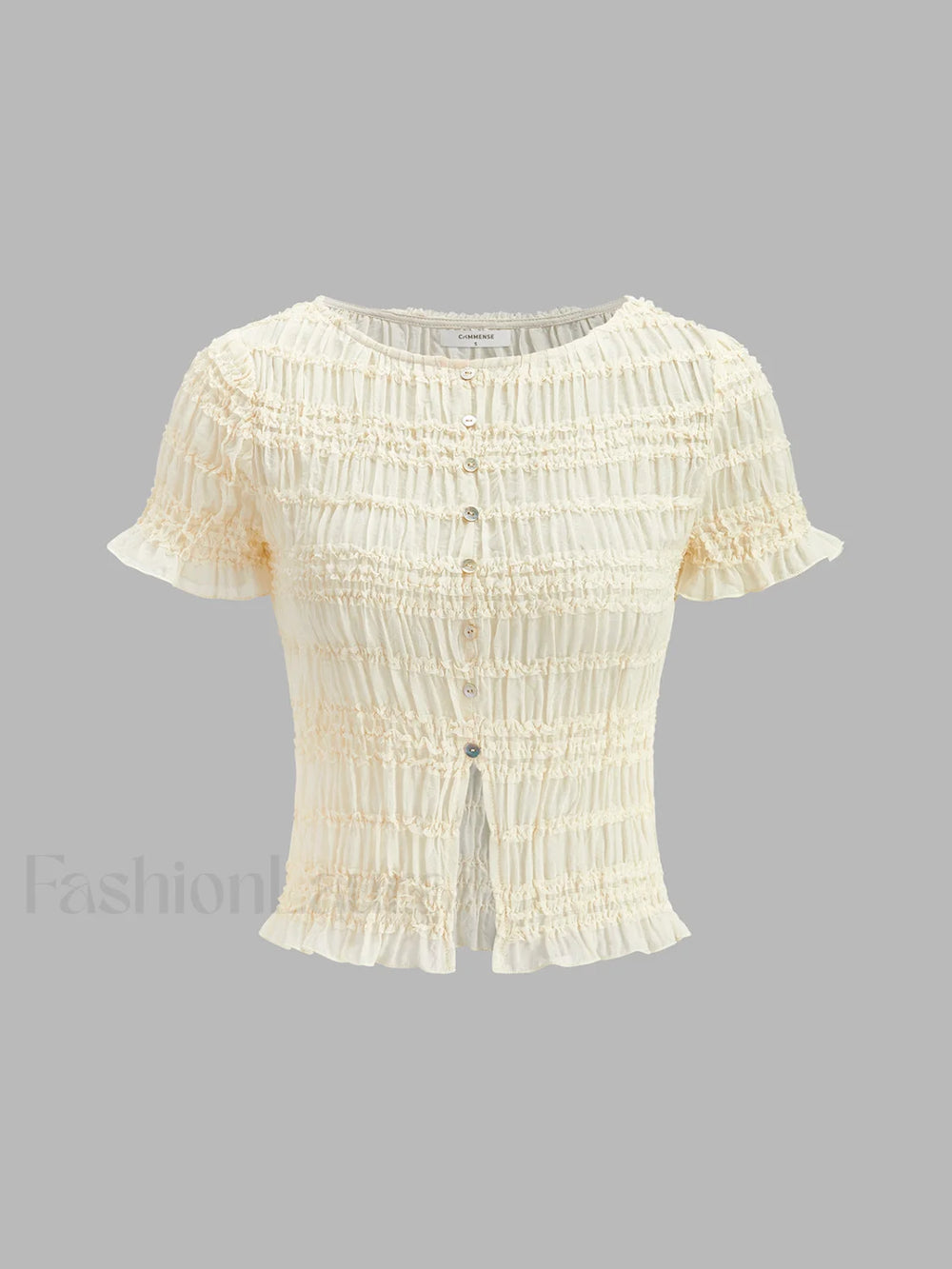 Ruffled Crop Top Skirt Set Skirt Sets