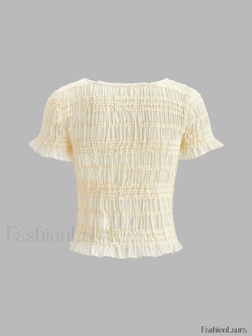 Ruffled Crop Top Skirt Set Skirt Sets