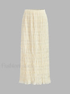Ruffled Crop Top Skirt Set Skirt Sets