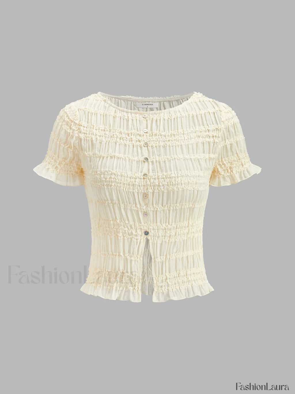 Ruffled Crop Top Skirt Set Skirt Sets