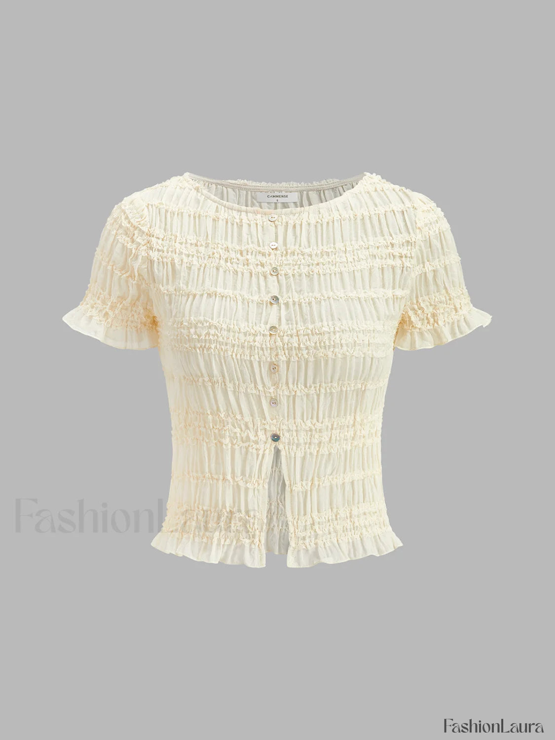 Ruffled Crop Top Skirt Set Skirt Sets