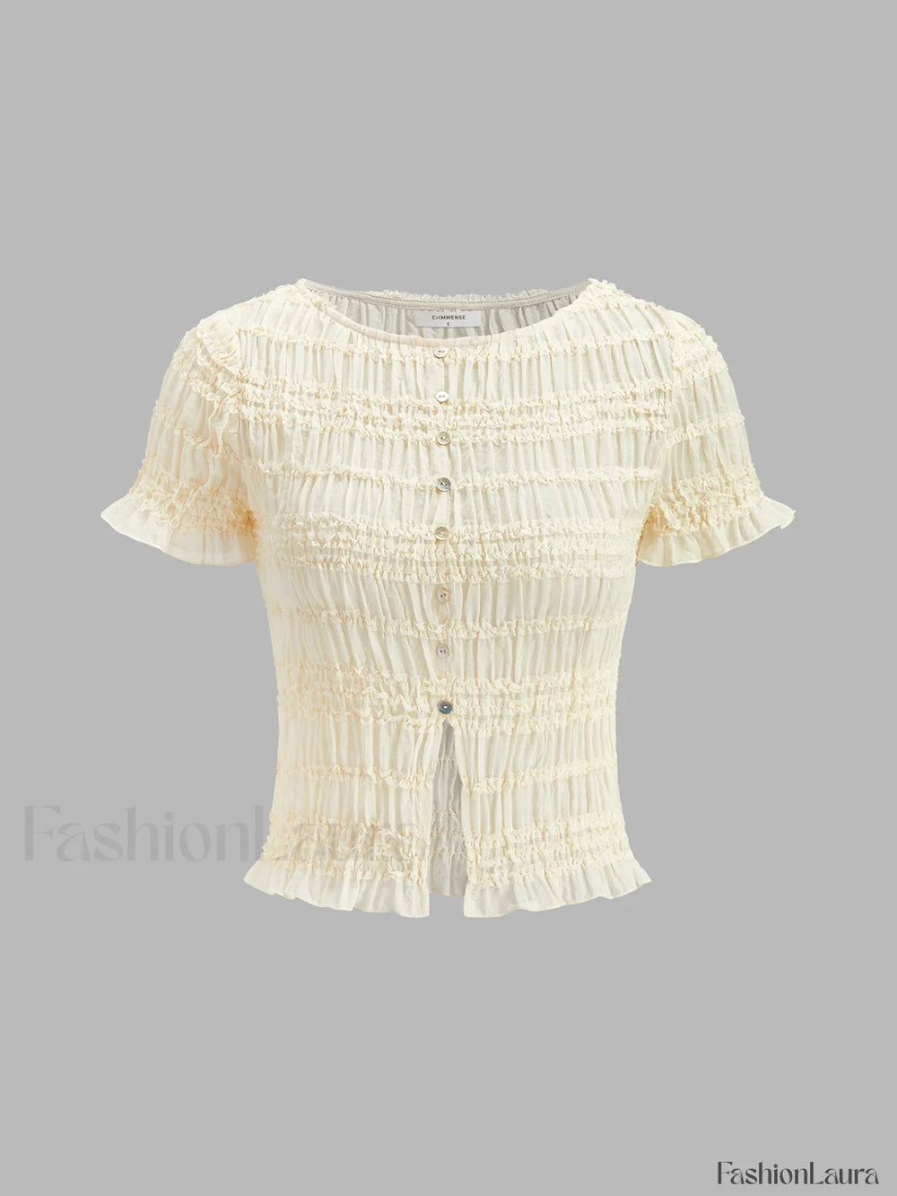 Ruffled Crop Top Skirt Set Skirt Sets