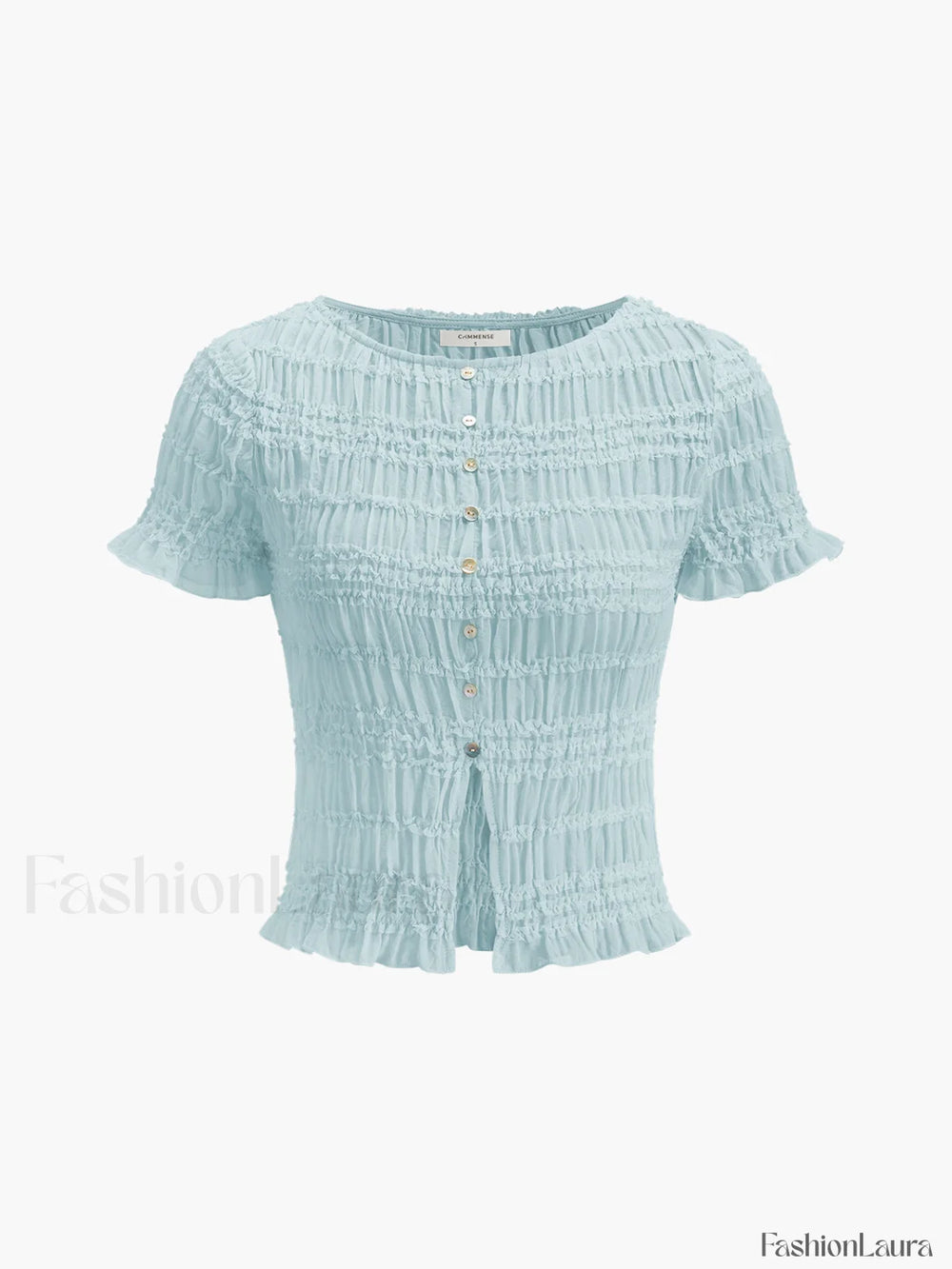 Ruffled Crop Top Skirt Set Skirt Sets