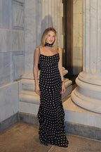 Ruffled Spaghetti Strap Maxi Dress