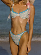 Ruffled Strawberry Bikini Set