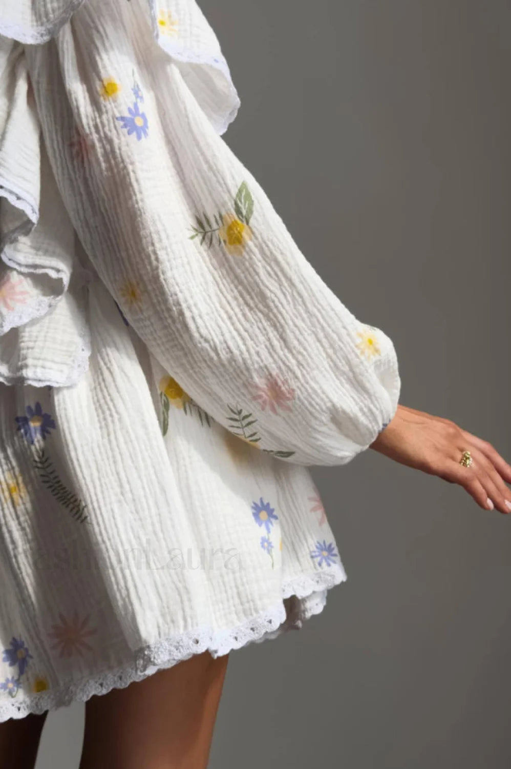 Ruffled Strawberry Stylish Print Skirt Set