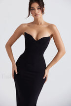 Sabine Black Tube Charming Top Tunic Dress