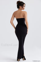 Sabine Black Tube Charming Top Tunic Dress